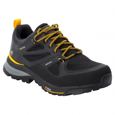 Jack Wolfskin Wanderschuhe Force Striker Texapore Low wasserdicht schwarz/gelb Herren